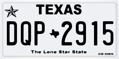 TX license plate DQP2915