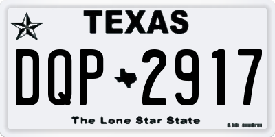 TX license plate DQP2917
