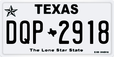 TX license plate DQP2918