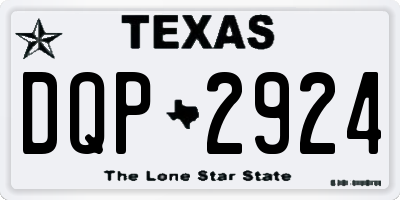 TX license plate DQP2924