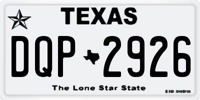 TX license plate DQP2926