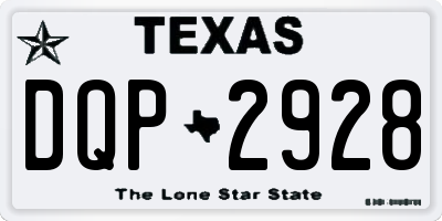 TX license plate DQP2928