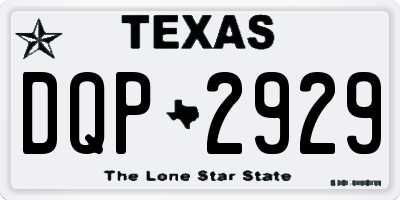 TX license plate DQP2929
