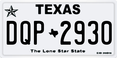 TX license plate DQP2930