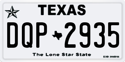 TX license plate DQP2935