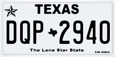 TX license plate DQP2940