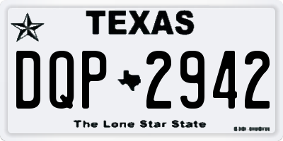 TX license plate DQP2942