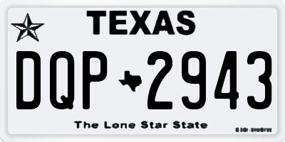 TX license plate DQP2943