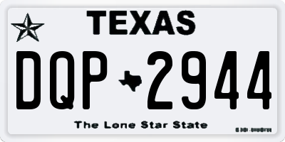 TX license plate DQP2944