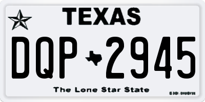 TX license plate DQP2945