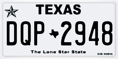 TX license plate DQP2948