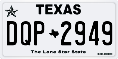 TX license plate DQP2949