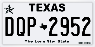 TX license plate DQP2952