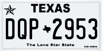 TX license plate DQP2953
