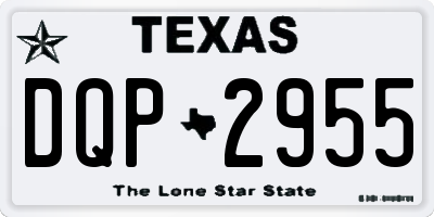 TX license plate DQP2955