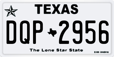 TX license plate DQP2956