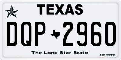 TX license plate DQP2960
