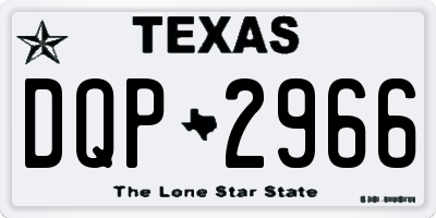 TX license plate DQP2966