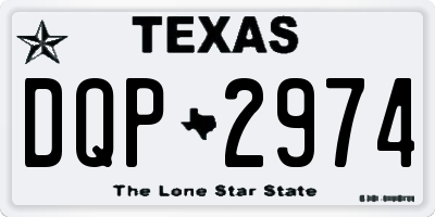 TX license plate DQP2974