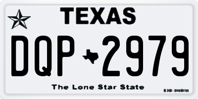 TX license plate DQP2979