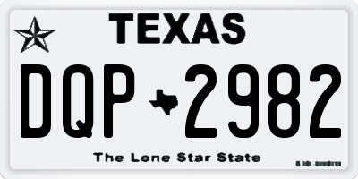 TX license plate DQP2982