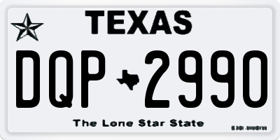 TX license plate DQP2990