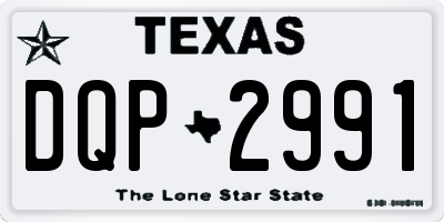 TX license plate DQP2991