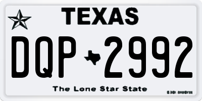 TX license plate DQP2992