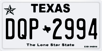 TX license plate DQP2994
