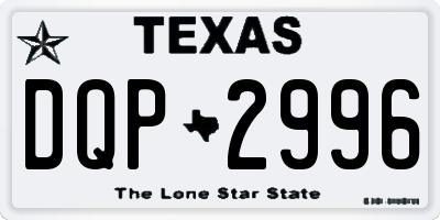 TX license plate DQP2996