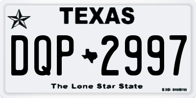TX license plate DQP2997