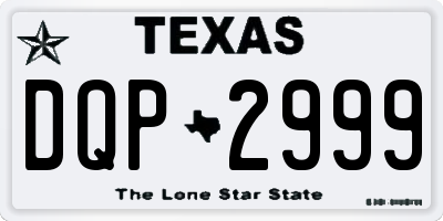 TX license plate DQP2999