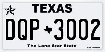 TX license plate DQP3002