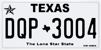 TX license plate DQP3004