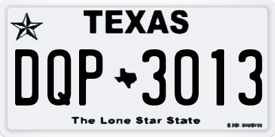 TX license plate DQP3013
