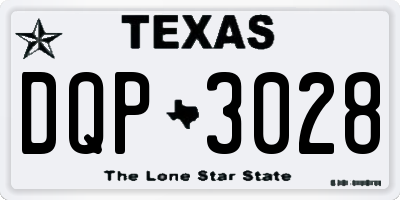TX license plate DQP3028