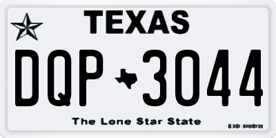 TX license plate DQP3044
