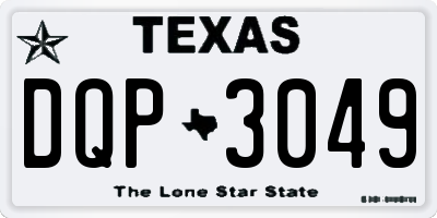 TX license plate DQP3049