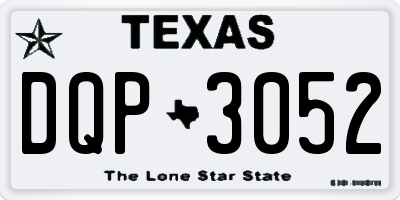 TX license plate DQP3052