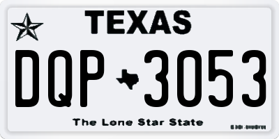 TX license plate DQP3053