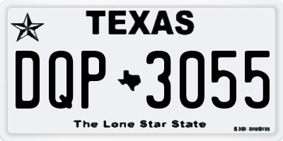 TX license plate DQP3055