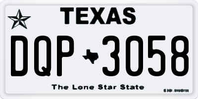 TX license plate DQP3058