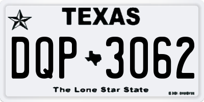 TX license plate DQP3062