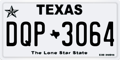 TX license plate DQP3064