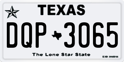 TX license plate DQP3065