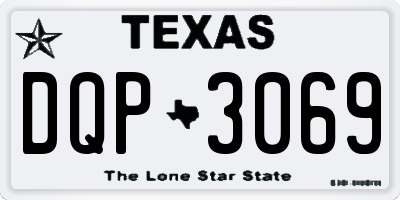 TX license plate DQP3069