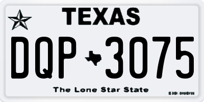 TX license plate DQP3075