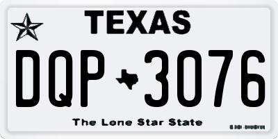 TX license plate DQP3076
