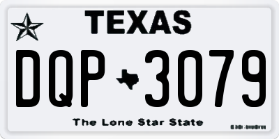 TX license plate DQP3079