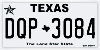 TX license plate DQP3084